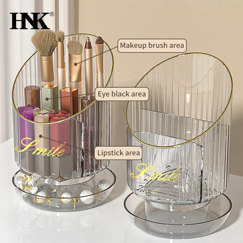 Luxury Skincare And Makeup Brands - 360 ° 回転化粧ブラシホルダー高級化粧品オーガナイザー口紅眉毛ペンシルホルダーアイシャドウ収納ボックス