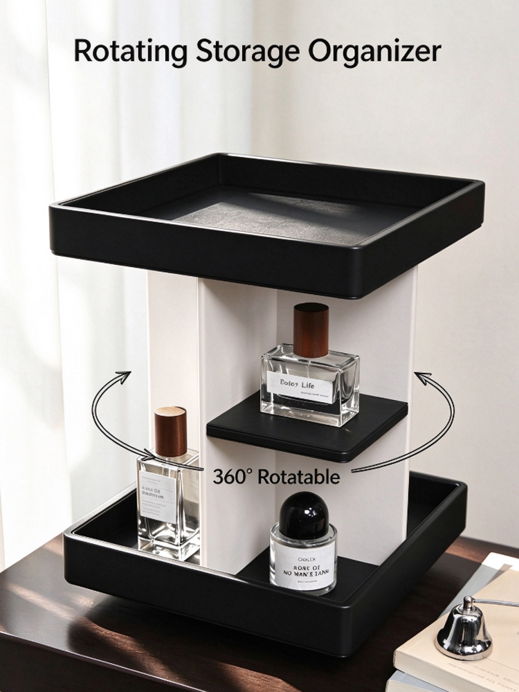 360 °   回転式のコスメ収納オーガナイザー。多層構造で - Luxury Skincare Tools のレビューと価格